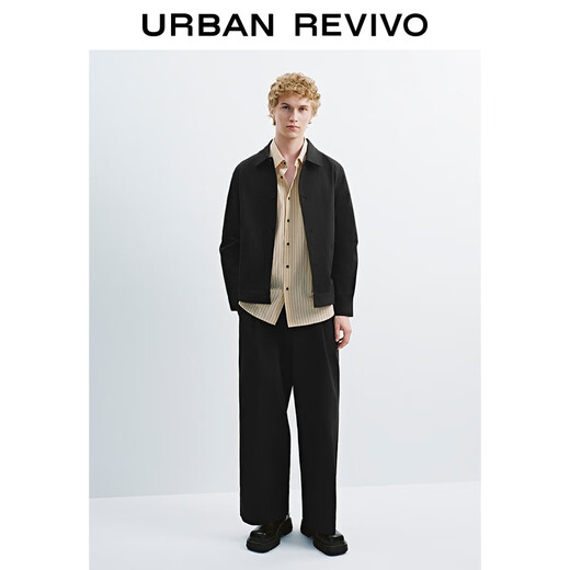 UR2025 new autumn men's simple casual commuter style button jacket UMB150003 black XL