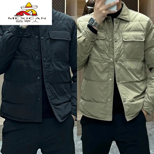 Scarecrow (MEXICAN) 2025 Autumn and Winter New Men's European Style Fashionable Lapel Jacket Jacket Trendy Brand Casual Cotton Clothes Black M