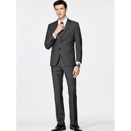 Lilang Easy Care Suit Men's 2025 Winter New Business Formal Wear Easy Care Texture Navy Blue XL 180/96A(50)