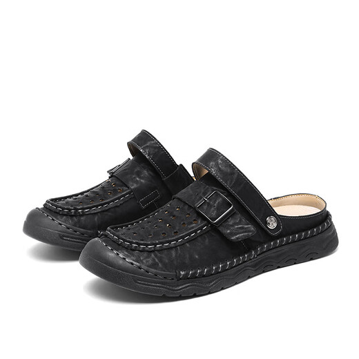 Sandalen Herren trendy Outdoor Sports Kleidung Bag-Toe Casual Schuhe Pantoffeln 2025 Neue Sommer atmungsaktiven Männer Beachschuhen braun [Mikrofaserleder A673] 47