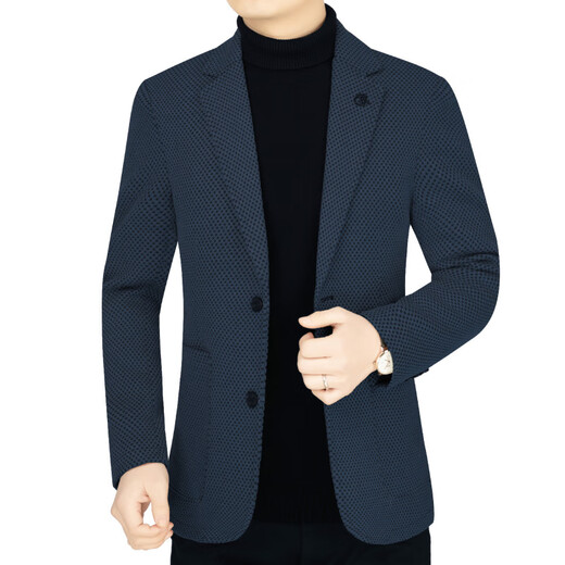 SUSTYLE luxury high-end brand men's high-end jacket men's spring and autumn business casual slim fit young and middle-aged suits men's singles black 2XL 185