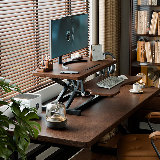 Jiayi solid wood lifting computer table lifting table work table standing work table office desk home computer lifting shelf