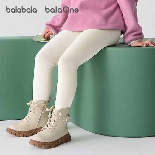 Bala balaOne children's clothing children's trousers girls' leggings plus velvet 2025 winter wear corduroy 209425123004