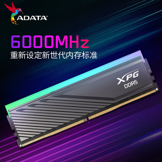 ADATA 24G/48G (24G*2) set DDR5 6000 frequency AI computer accessories desktop memory bar Longyao D500G RGB light bar C28 timing Hynix new Mdie D300G/black light bar 6000 24G*2 C28