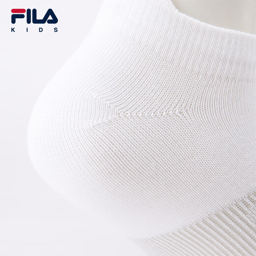 FILA antibacterial function children's socks 2025 winter new unisex children's low-waist 2-pack standard white-99 3-5 years old L