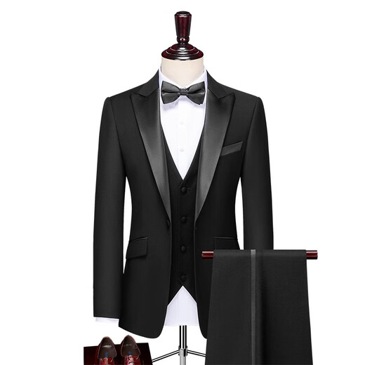 Woodpecker (TUCANO) suit men's three-piece suit business casual suit workplace formal suit groom best man wedding banquet dress trousers 6XL [Recommended 190Jin [Jin equals 0.5 kg]-210Jin [Jin equals 0.5 kg]]