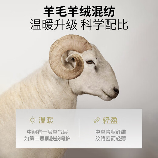 EMZ Ordos wool cashmere 7A antibacterial men's wool sweater sweater top skin-friendly and warm