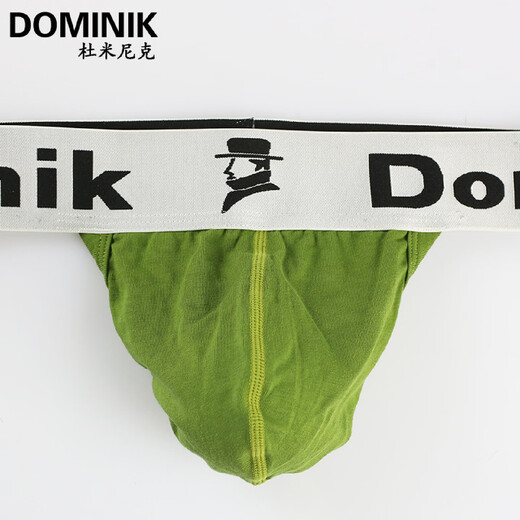 Domani Dominique Men's Sexy Underwear Stretch Cotton Thong Sexy One-Line Pants With Buttocks Belt Black 4188 M2.0-2.3 Feet