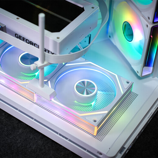 爱国者（aigo）极光Z13 PRO 白色正叶 ARGB 5v3针主板同步 电脑机箱风扇12CM/PWM温控调节/无限镜