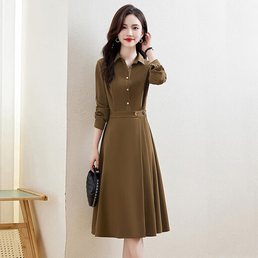 Ehangy Luxury High-End Brand Dress для женщин 2025 Осень Осень Новый драпированный темперамент Слим и высококачественная красивая юбка кирпич Red M