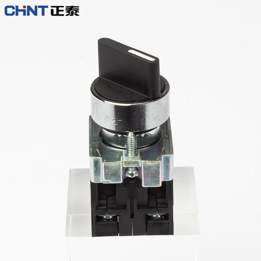 Chint (CHNT) push button switch NP2 series self-reset push-type knob flat knob rotation emergency stop self-locking control mushroom head NP2-BE101 knob BD53 three-position self-reset two normally open