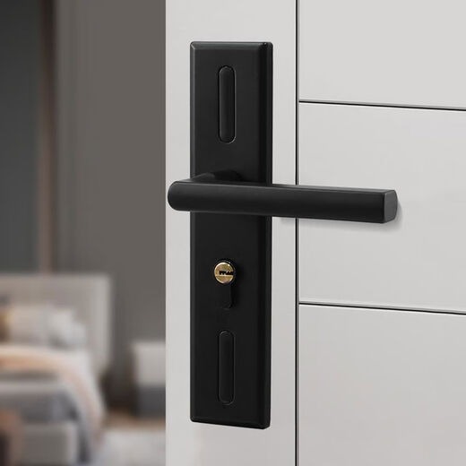 Puerta de dormitorio de Hualeji Localización de la puerta de interior de la puerta universal de madera de la puerta de madera Manija de mango manija de la mano sin modificación A13548 Cobre Carry Body Lock Corés 3 llave 35-50 mm