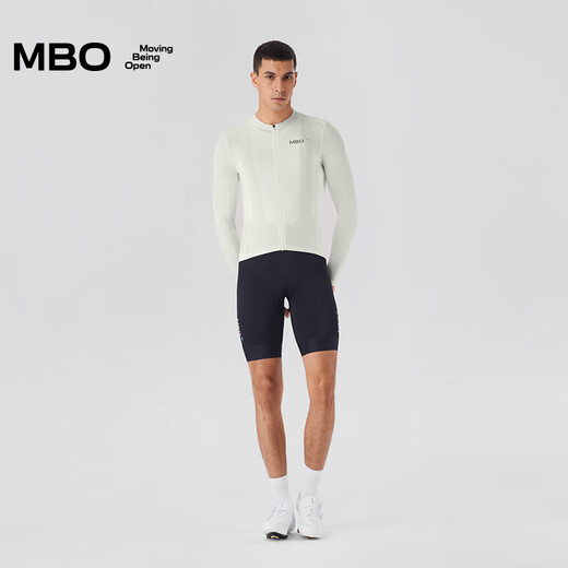 MBO summer men's long-sleeved cycling jersey C140 versatile road cycling top warm snow white L