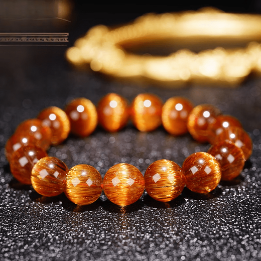 Fat Donglai's same style gold strawberry red rabbit hair tourmaline bracelet Peter stone purple titanium aurora tanzanite titanium crystal super seven crystals Wei Zhenpin Jewelry Live Room Live Room Selection