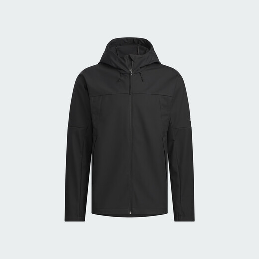 Adidas water-repellent and splash-proof casual simple comfortable hooded jacket jacket for men and women Adidas official light sports black M