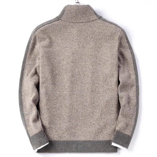 XJSGS international light luxury high-end brand 100% pure cashmere sweater 2026 winter new men's cashmere cardigan sweater high-end doctor camel ready stock winter style XL recommended 135-150Jin Jin equals 0.5 kg