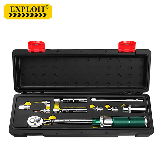 EXPLOIT Taiwan Torque Wrench Set Adjustable Torque Wrench 5-60Nm 10-piece set 102706