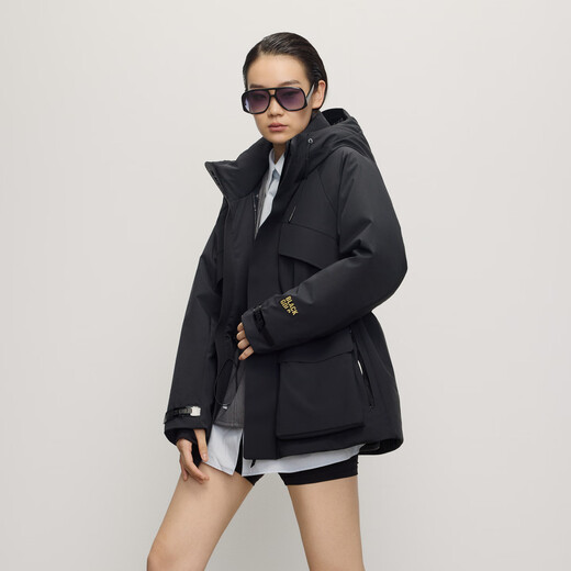Govan Wind Shell 5.0 Black Gold Goose Down Jacket Yang Mi's Same Style Winter Women's Short Down Jacket Classic Black 4.0 M