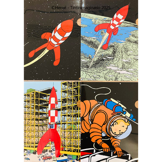 Tintin Ding Ding's Adventures <Running to the Moon> <Moon Exploration> Escena A4 Carpeta en la historia 15122- <Carpeta de escena