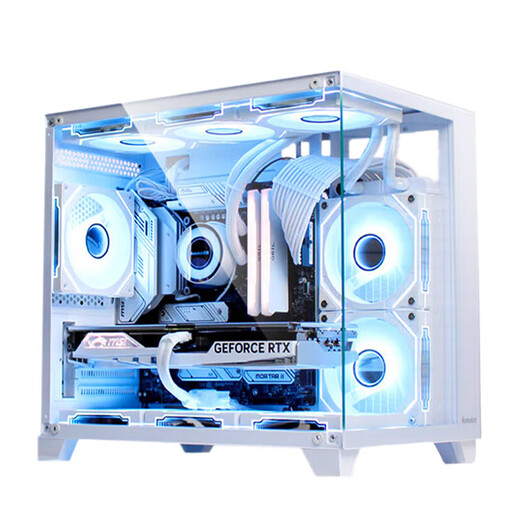 Mechanical Knight 128G Speicher Core i7 Liter 24-Core E-Sport-Desktop-Computer 4060 E-Sport-Host, der Hühnchen isst, unabhängige Anzeige, Büromontage, große Subvention, Heimspiele, wassergekühlter Computer, komplette Maschine, Host + 27-Zoll-hoher Bürstenmonitor + Tastatur- und Maus-Set + Fünf-Jahres-Garantie-Set mit vier Core i9 Level 48 Core 8G E-Sports, unabhängige Anzeige / 1T / Play 3A