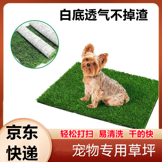 Fake lawn dog toilet lawn mat pet peeing fake turf washable artificial turf mat pet peeing pad 100cm*100cm (white background 2cm grass) 1 piece