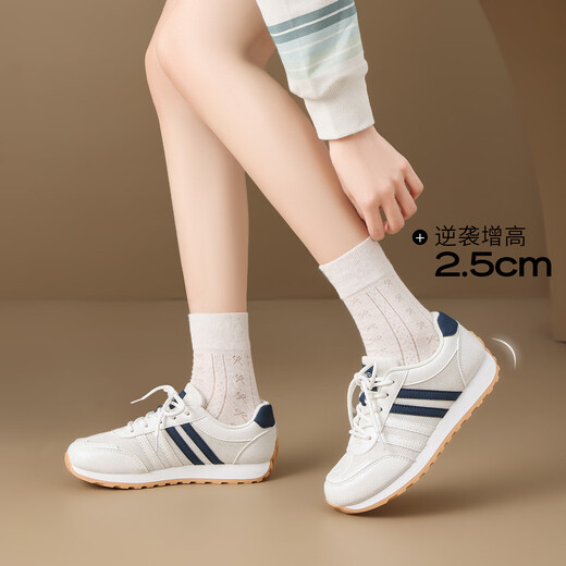 ZHR Deutsche Trainingsschuhe für Frauen Frühling und Herbst Leichte Soft Sohle Freizeitschuhe für Frauen vielseitige Laufsportschuhe für Frauen CS138 m Blau 37