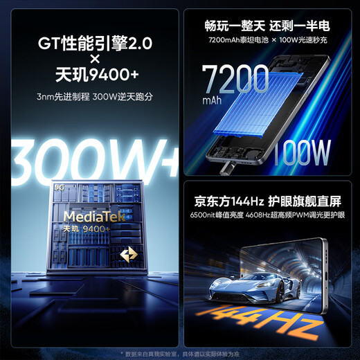 Realme GT7 Dimensity 9400+ Student Digital AI Gaming 5G Smartphone Graphene Night 12GB+256GB