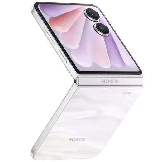 HONORMagicVFlip2 large selfie phone new product folding phone large external screen dual screen mobile phone Moon Shadow White 5G full network 12GB+512GB official standard nationwide warranty