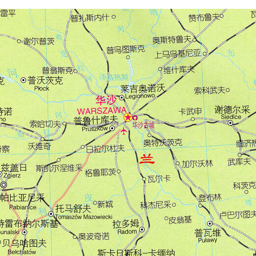 
2024 new model Poland Czech Republic Slovakia Hungary map Chinese version Transportation decorative painting poster Poland Czechoslovakia Hungary map 13590 (large) Oil canvas material (with double delivery