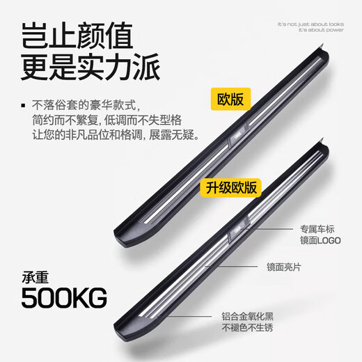 MiG fixed pedal car pedal special car special original model modified SUV welcome to get on and off the outer side pedal executive model aircraft aluminum material + thickened 4.0 galvanized bracket nationwide installation package without lights Volvo XC60/90/40 EX30 V90/60