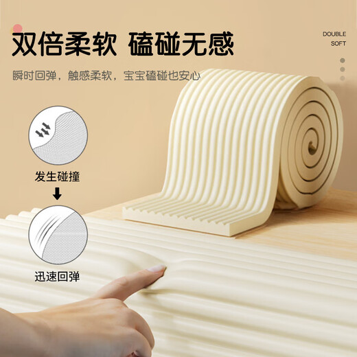 Japanese unprinted anti-collision soft bag wall stickers tatami bedside wall stickers children's room bedside stickers baby anti-collision classic model orange yellow high elasticity soft ring 40cm high x 2 meters long = 2 rolls