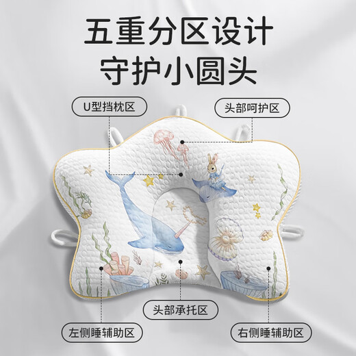 Bao's baby Xiaomi shaped pillow for babies 0 to 6 months old newborn drawstring adjustable breathable baby pillow