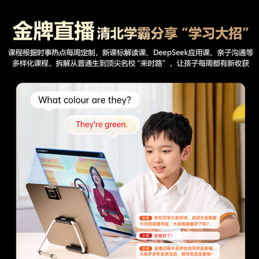 Dual-teacher C60 1-on-1 primary school and high school synchronous 14-inch homework correction AI precision learning eye-protecting large-screen student tablet computer learning machine tutoring machine point reading machine C60 16+256G 14-inch dual-teacher all-in-one learning and training machine