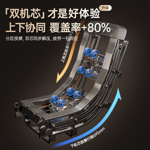 AUX 2025 new massage chair LH15A home full-body space capsule zero-gravity multi-functional smart electric massage sofa chair birthday gift for parents and parents on Mother’s Day Upgraded to high-end exclusive/black + 4D dual movement + model LH36L