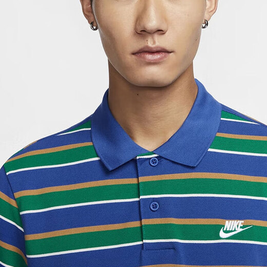 Nike (NIKE) short-sleeved men's summer new fitness training sportswear fashion lapel POLO shirt breathable casual T-shirt FN3897-480 XL