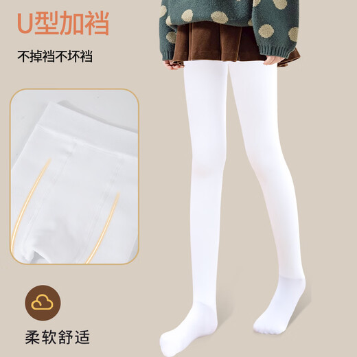 Barbie children's pantyhose medium thick girls' leggings girls spring and autumn white dance socks practice winter velvet leggings