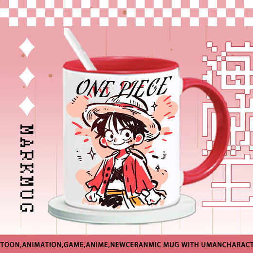 
Animation of a Zorro Monkey Luffy fan peripheral ceramic cup mug office cup birthday gift T9855 Luffy (upgraded version of separate mug)