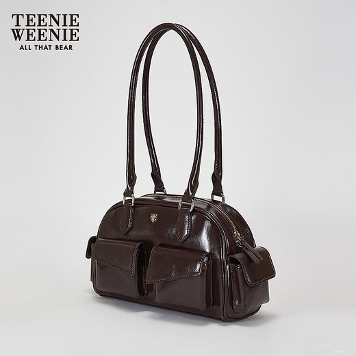 
Teenie Weenie [Same Model for Zhao Lusi] Bear Women's Shoulder Bag 2025 Fall New Retro Boston Bag Brown FRE