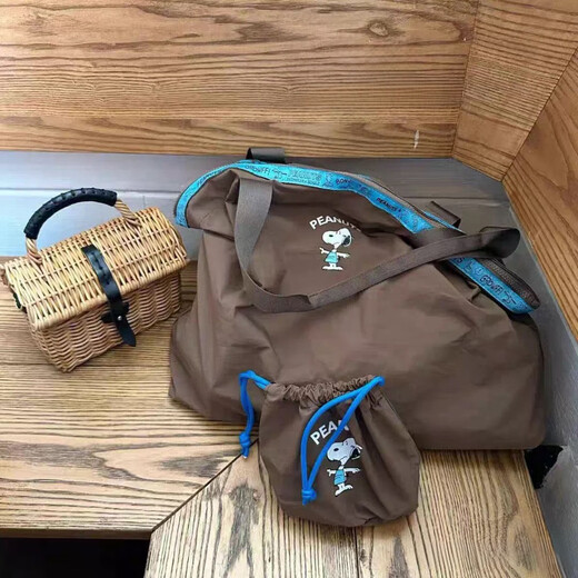 Fanye's Snoopy travel storage bag, portable bag for outings, maternity bag, trolley case, luggage bag, foldable large capacity
