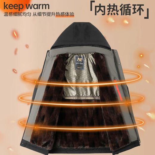 Woodpecker (TUCANO) cotton-padded jacket for men 2025 winter new daddy-padded jacket for middle-aged and elderly people plus velvet and thickened cold-proof cotton-padded jacket