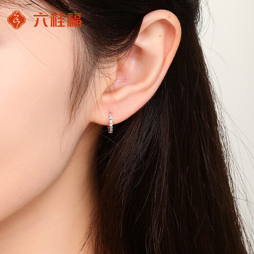 LIU GUI FU JEWELRY platinum earrings for women 2025 new style simple and versatile crushed ice earrings Valentine's Day gift for girlfriend and wife 1.36g platinum crushed ice earrings