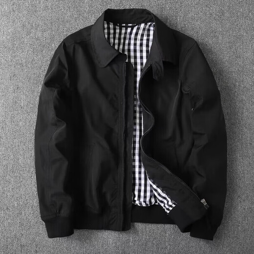 Kuraishi Kazuki Hong Kong style business solid color executive jacket men's autumn and winter trendy brand workwear for young and middle-aged people versatile and handsome windproof jacket blue regular XL recommended 150-165Jin Jin equals 0.5 kg