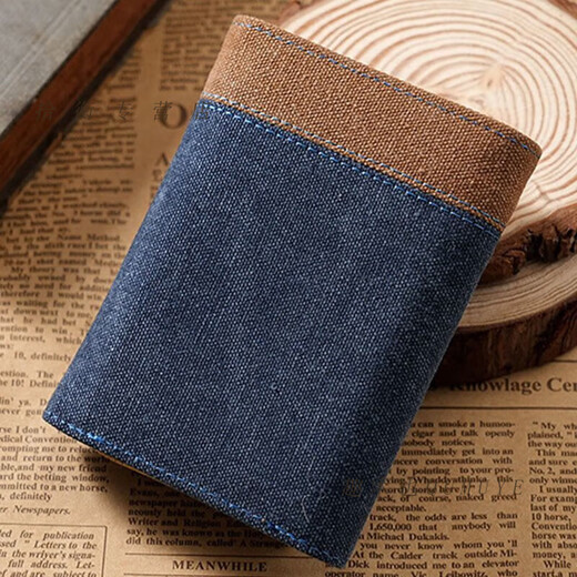 Qumu Ye Creative Balance ist nicht genügend Gänsejugend der dreifache Brieftasche integriert mit Studenten, Männern und Frauen, die kurze Multi-Karten-Brieftasche nicht genug blau falten [Brieftaschenkartenbeutel integriert]
