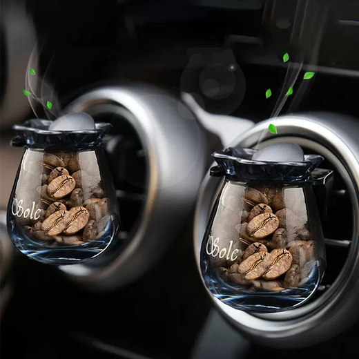 Yusenyi coffee beans Internet celebrity car solid aromatherapy air conditioning outlet pendant long-lasting light fragrance for high-end cars fusion of silky latte milk flavor and coffee 2 bottles other fragrances