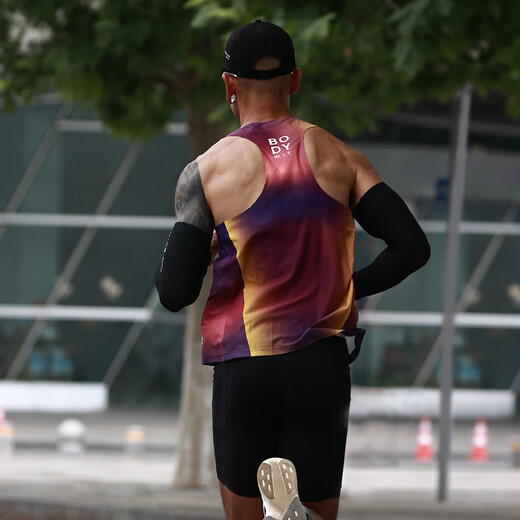 Body Intelligence BODYWIT PRO3.0 Men's Quick Dry Running Anti-Wear Breathable Marathon Vest Outdoor Purple/Yellow S