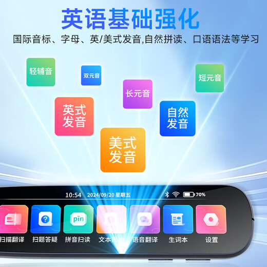 Haojixing Общее обучение Ручка для чтения английского языка Универсальный сканер Начальная школа Младшая средняя школа Учащиеся старших классов Синхронизация учебников Перевод словаря детей младшего возраста Обучающая машина для чтения ручки для общего сканирования