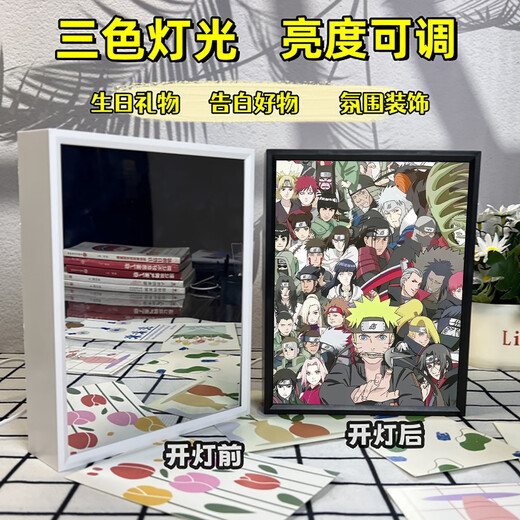 
Mian Tiger Ninja Obito Naruto Uchiha Itachi Mirror Lighting Drawing Model Shin Night Light Ornaments Uchiha Obito 5 13658 US Plug-in Key Model - White Frame [21x16.5cm] AS Plastic Photo Frame + High Acrylic + Mirror Model