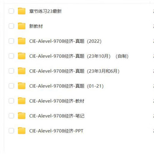 CIE Aeve经济 Economics9708 历年真题/分章练习/笔记/PPT/教材电子版素材 [复习笔记]