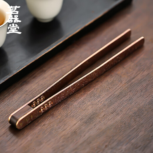 Mingqitang pure titanium tea clip tea cup clip tweezers anti-scalding tea cup clip tea ceremony six gentlemen kung fu tea set accessories pure titanium ice crystal tea clip - colorful