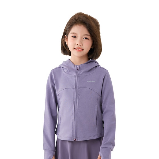 I.KARNOW Children's Sports Soft Shell Jacket 2025 Autumn New Girls' Jacket Thin Sun Protection Training Wear Cycling Top Autumn 10153 Purple 110